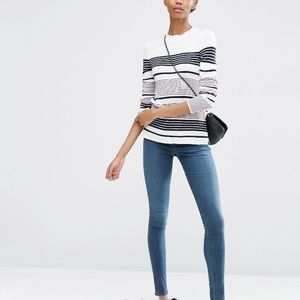 ASOS Crew Neck Striped Sweater